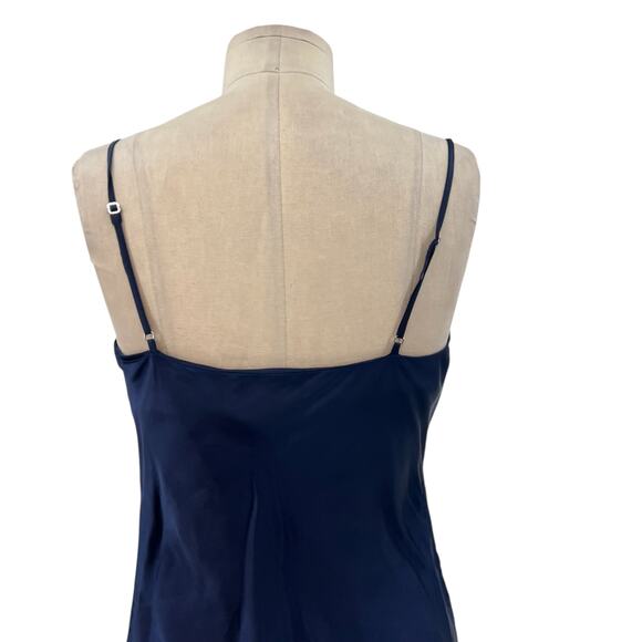 Aritzia Wilfred Only Ruched Slip Dress Mini Sleeveless Navy Blue Size XS - Picture 9 of 13